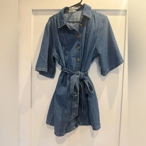 Denim Button Down Dress - Picture 1 of 2